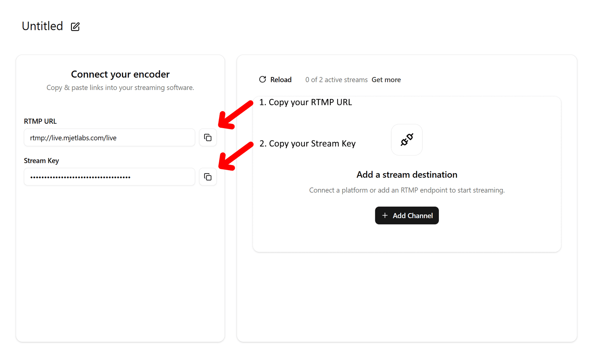 Page with Encoder values highlighted